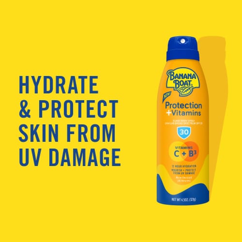 Banana Boat Protection + Vitamins Moisturizing SPF 30 Sunscreen Spray Perspective: back