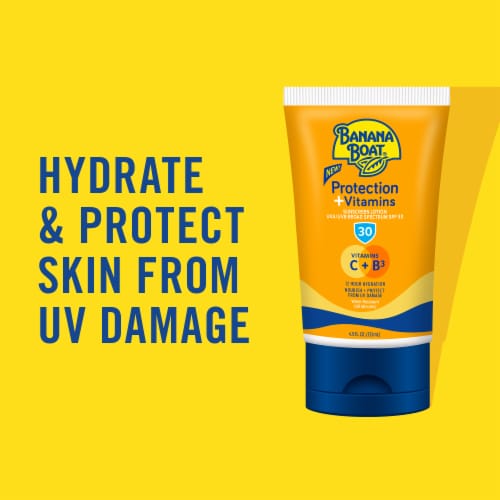 Banana Boat Protection + Vitamins Moisturizing SPF 30 Sunscreen Lotion Perspective: back