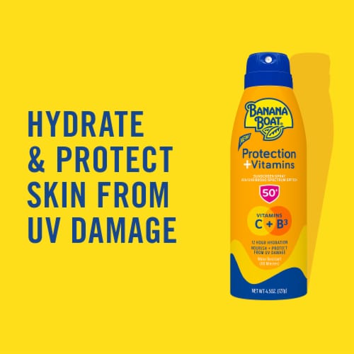 Banana Boat Protection + Vitamins Moisturizing SPF 50 Sunscreen Spray Perspective: back