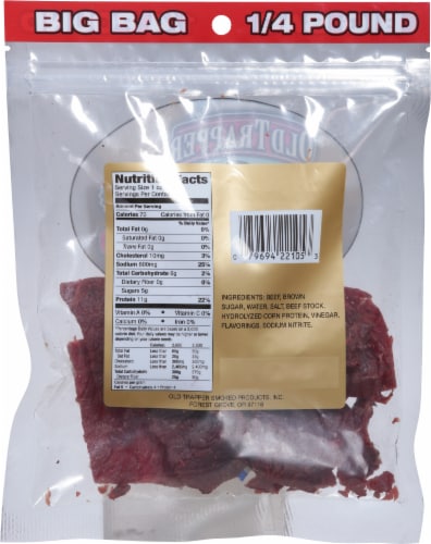 Old Trapper Old Fashioned Beef Jerky Perspective: back