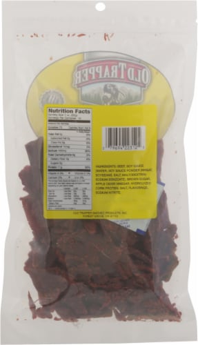 Old Trapper Teriyaki Beef Jerky Perspective: back