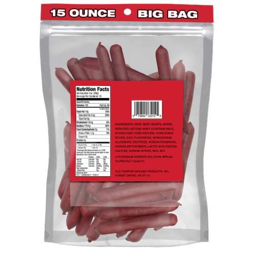 Old Trapper Jalapeno Deli Style Beef Sticks Perspective: back