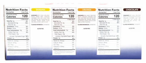 Creamies Banana Chocolate & Orange Ice Cream Bars Perspective: back