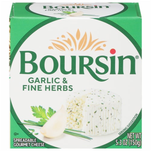 Boursin Garlic & Fine Herbs Gourmet Cheese Perspective: back