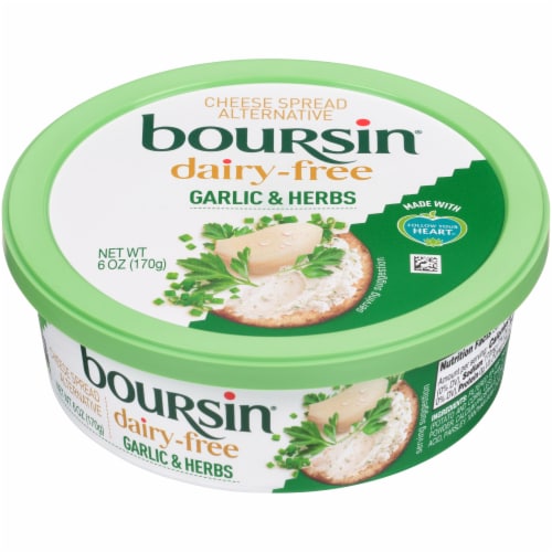 Boursin Dairy-Free Garlic & Herbs Cheese Spread Alternative, 6 oz - Kroger