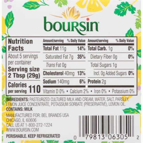 Boursin® Parsley and Lemon Gournay Cheese Perspective: back