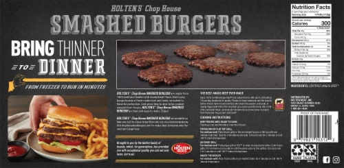 Holten's Chop House™ 100% Beef Smashed Burgers Perspective: back