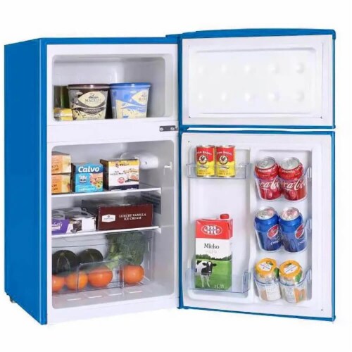 Avanti RMRT30X6BL 3.0 Cu. Ft. Blue Compact Retro Style Refrigerators Perspective: back