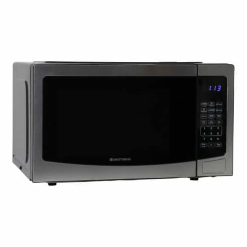 Westbend Pre-Programmed Stainless Steel Microwave Perspective: back