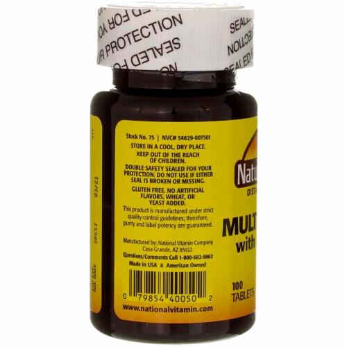 Natures Blend Multivitamin With Mineral Perspective: back