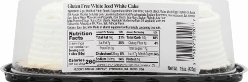 Franny's Gluten Free White Iced White Cake Perspective: back