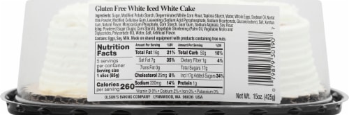 Franny's Gluten Free White Iced White Cake Perspective: back