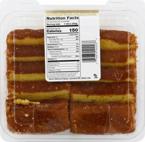 Kroger® Sliced Lemon Creme Cake Perspective: back