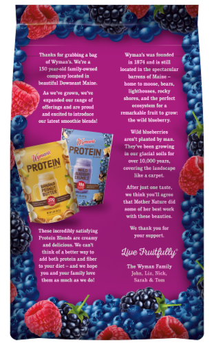 Wyman's® of Maine Triple Berry Blend Frozen Bag Perspective: back