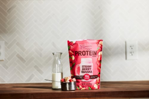 Wyman's® Protein Blend Strawberry Banana Pouch Perspective: back
