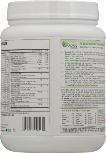 Naturade Vegan Smart All-in-One Chocolate Nutritional Shake Perspective: back
