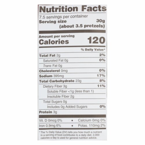 Unique Pretzels - Sprouted Grain Pretzels - Case of 12 - 8 oz. Perspective: back