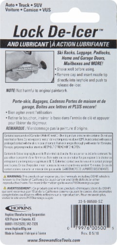Subzero® Lock De-Icer™ and Lubricant Perspective: back