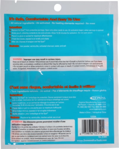 Subzero® Hot Spot™ Hand and Glove Warmers™ Perspective: back