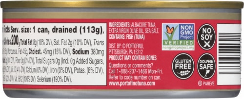 Portofino™ Solid Albacore Tuna in Extra Virgin Olive Oil Perspective: back