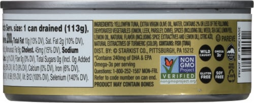 StarKist Selects Solid Yellowfin Tuna with Lemon Dill in Extra Virgin Olive Oil Perspective: back