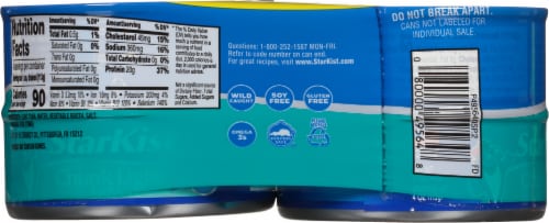 StarKist Chunk Light Tuna in Water Cans Perspective: back
