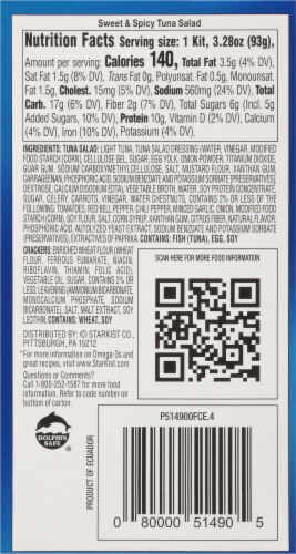 StarKist® Sweet & Spicy Tuna Salad Kit Perspective: back