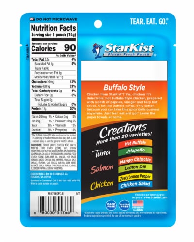 StarKist Chicken Creations Bold Buffalo Style Chicken in Sauce Perspective: back