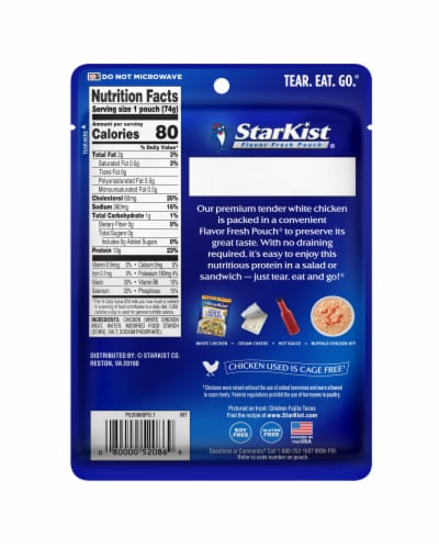 StarKist® Premium White Chicken Pouch Perspective: back