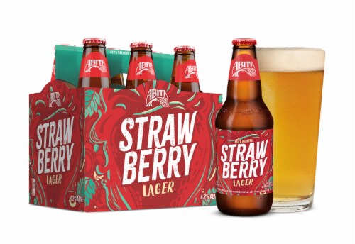 Abita Strawberry Lager Craft Beer Perspective: back