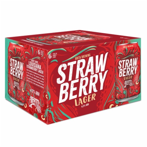 Abita Strawberry Lager Craft Beer Cans Perspective: back