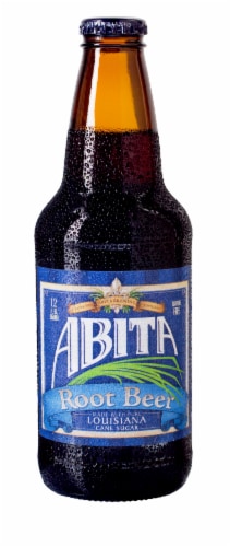 Abita Caffeine Free Root Beer Soda Bottle Perspective: back