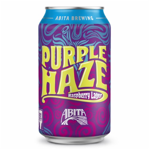 Abita® Brewing Purple Haze Raspberry Lager Cans Perspective: back