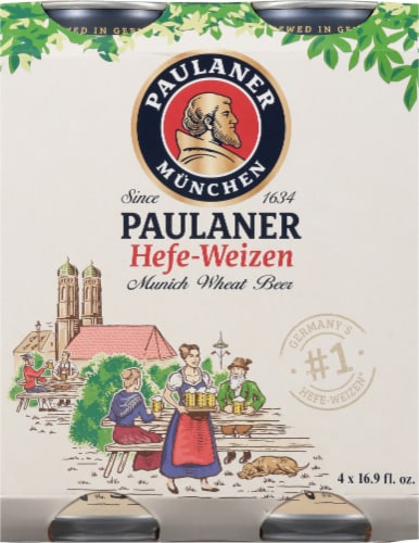 Paulaner Hefe-Weizen Munich Wheat Beer Perspective: back