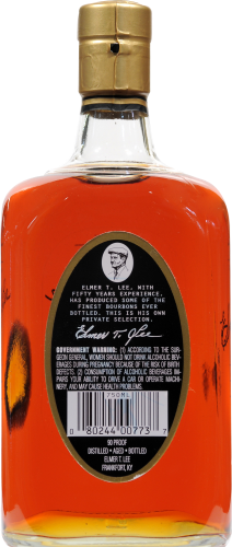 Elmer T. Lee Single Barrel Sour Mash Kentucky Straight Bourbon Whiskey Perspective: back