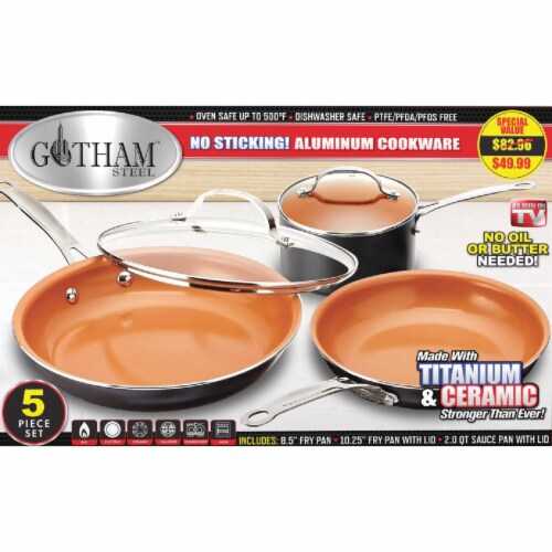 Gotham Steel Cookware Set, 5 pc - Fry's Food Stores