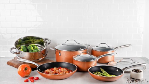 Gotham Steel® Copper Cast Cookware Set Perspective: back