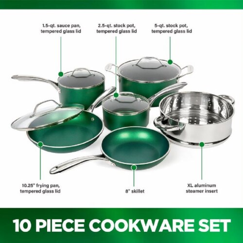 Granite Stone Emerald Cookware Collection Perspective: back