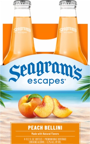 Seagram's Escapes Peach Bellini Style Flavored Hard Beverage Cooler Perspective: back