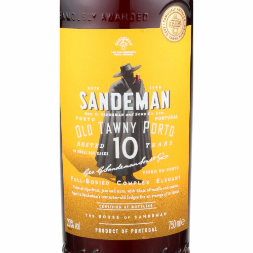 Sandeman Tawny Portugal Port Wine Perspective: back