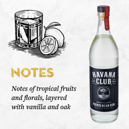 HAVANA CLUB® Anejo Blanco Rum, White Rum Perspective: back