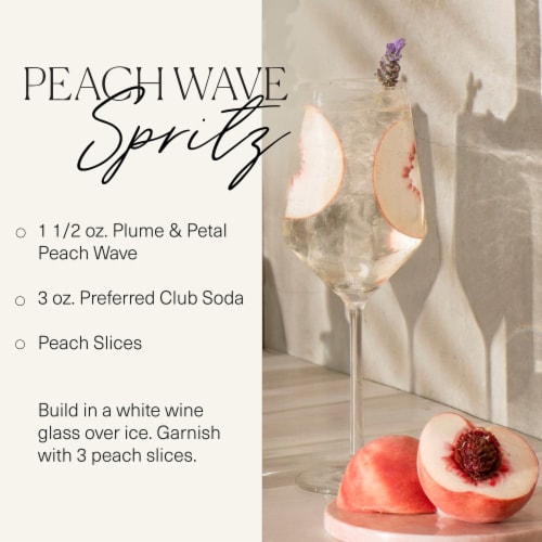 Plume & Petal Peach Wave Flavored Vodka Perspective: back