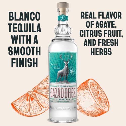 Cazadores Blanco Tequila Perspective: back