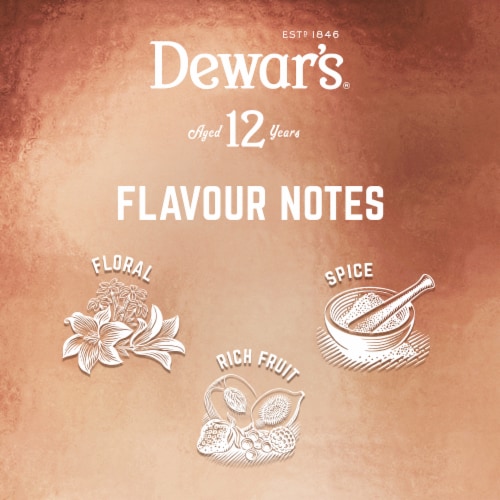 DEWAR'S® 12 Year Old Blended Scotch Whisky Perspective: back