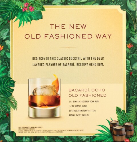 Bacardi® Reserva Ocho Old Fashioned Mixing Kit Perspective: back