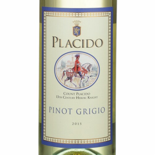 Placido Pinot Grigio Italy White Wine Perspective: back