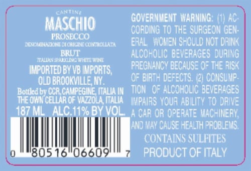 Maschio Prosecco Brut Perspective: back