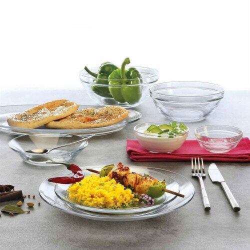 Clear glass dinner plates sale