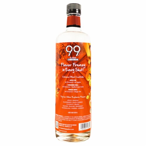 99® Brand Cinnamon Liqueur Perspective: back