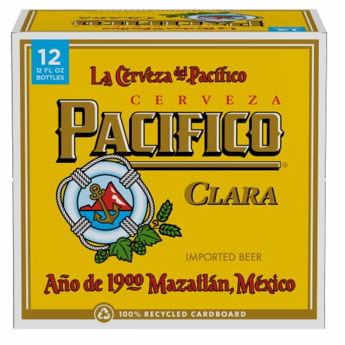 Pacifico Clara Mexican Lager Import Beer Perspective: back